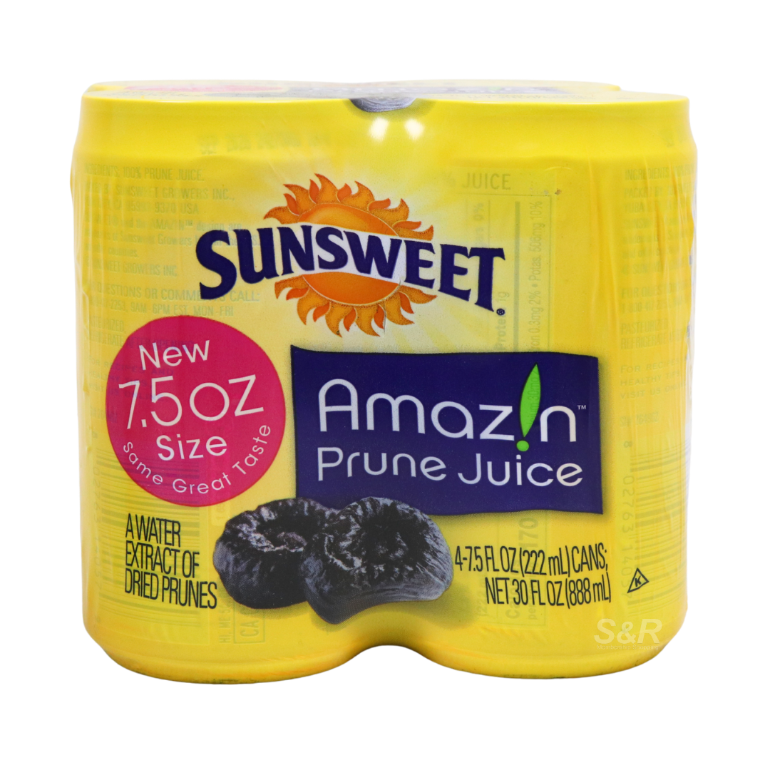 Sunsweet Amazon Prune Juice 4 x 222mL